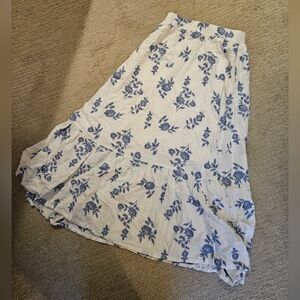 Abercrombie & Fitch Blue Floral Maxi Skirt